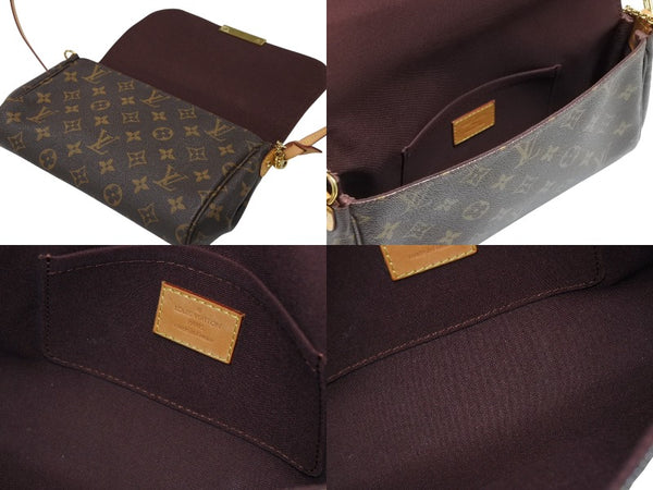 LOUIS VUITTON ルイヴィトン モノグラム フェイボリットMM ショルダーバッグ M40718 ブラウン ゴールド金具 美品 中古 4b008487