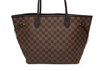 画像をギャラリービューアに読み込む, 極美品 LOUIS VUITTON ルイヴィトン ネヴァーフル MM トートバッグ N41358 ダミエ キャンバス ブラウン ゴールド金具 中古 4b008490