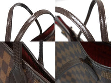 画像をギャラリービューアに読み込む, 極美品 LOUIS VUITTON ルイヴィトン ネヴァーフル MM トートバッグ N41358 ダミエ キャンバス ブラウン ゴールド金具 中古 4b008490