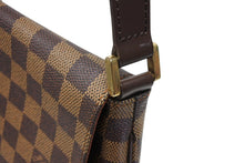 画像をギャラリービューアに読み込む, 極美品 LOUIS VUITTON ルイヴィトン ミュゼットサルサ ダミエ ロングストラップ ショルダーバッグ N51300 ブラウン ゴールド金具 中古 4b008491