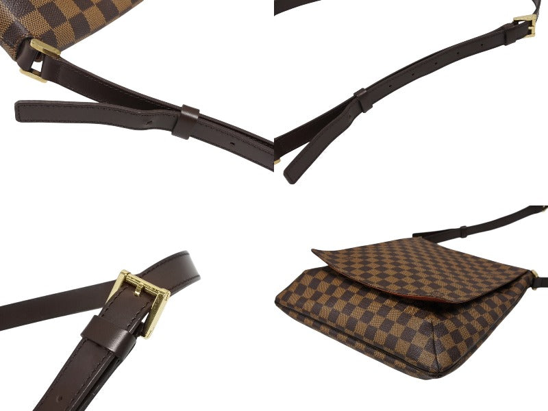 Very good condition LOUIS VUITTON Musette Salsa Damier Long Strap Shoulder Bag N51300 Brown Gold Hardware Used 4b008491
