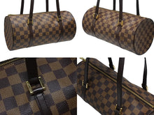 画像をギャラリービューアに読み込む, 極美品 LOUIS VUITTON ルイヴィトン ハンドバッグ パピヨン30 ダミエキャンバス N51303 ブラウン ゴールド金具 中古 4b008492