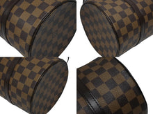 画像をギャラリービューアに読み込む, 極美品 LOUIS VUITTON ルイヴィトン ハンドバッグ パピヨン30 ダミエキャンバス N51303 ブラウン ゴールド金具 中古 4b008492