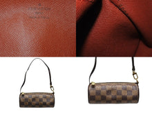画像をギャラリービューアに読み込む, 極美品 LOUIS VUITTON ルイヴィトン ハンドバッグ パピヨン30 ダミエキャンバス N51303 ブラウン ゴールド金具 中古 4b008492