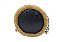 画像をギャラリービューアに読み込む, 極美品 CHANEL シャネル シアリング ラウンドチェーンショルダーバッグ 28番台 ココマーク ブラック ブラウン ゴールド金具 中古 4b008494