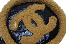 画像をギャラリービューアに読み込む, 極美品 CHANEL シャネル シアリング ラウンドチェーンショルダーバッグ 28番台 ココマーク ブラック ブラウン ゴールド金具 中古 4b008494