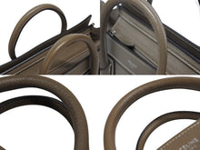 画像をギャラリービューアに読み込む, CELINE セリーヌ ハンドバッグ ショルダーバッグ 2way ラゲージナノショッパー カーフ メタルブラック金具 ベージュ 美品 中古 4b008495