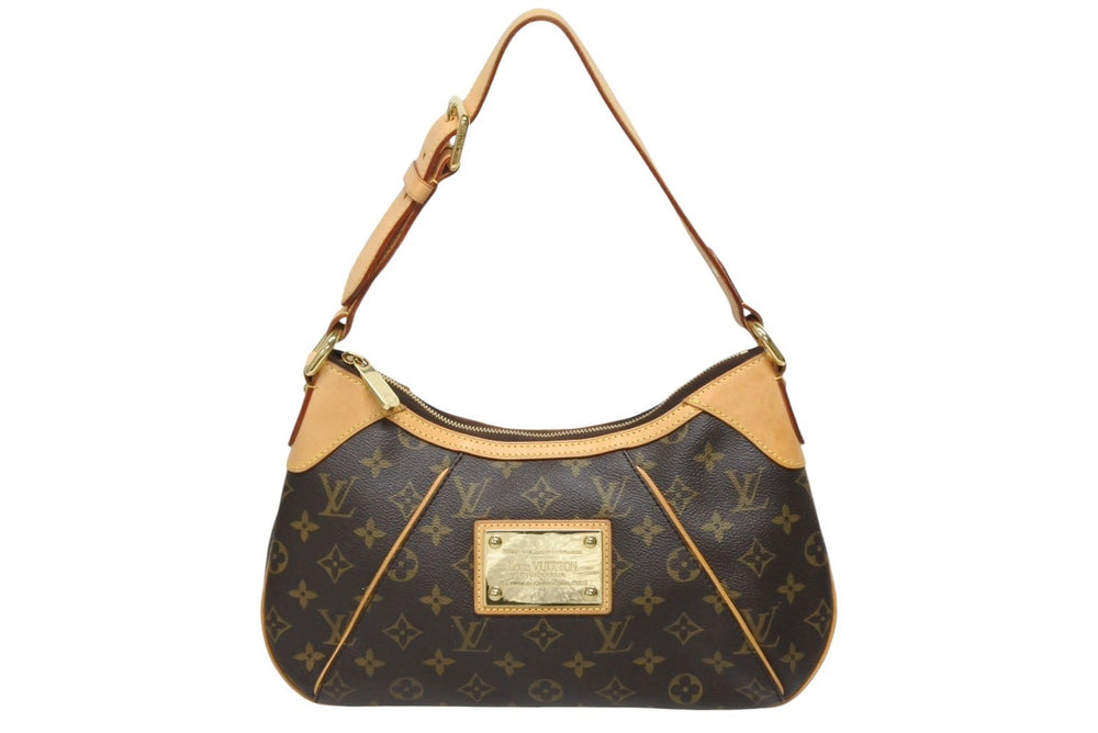 LOUIS VUITTON Monogram Thames PM Handbag One Shoulder M56384 Brown Gold Hardware Good Condition Used 4b008496