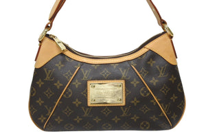 LOUIS VUITTON ルイヴィトン モノグラム テムズPM ハンドバッグ ワンショルダー M56384 ブラウン ゴールド金具 美品 中古 4b008496
