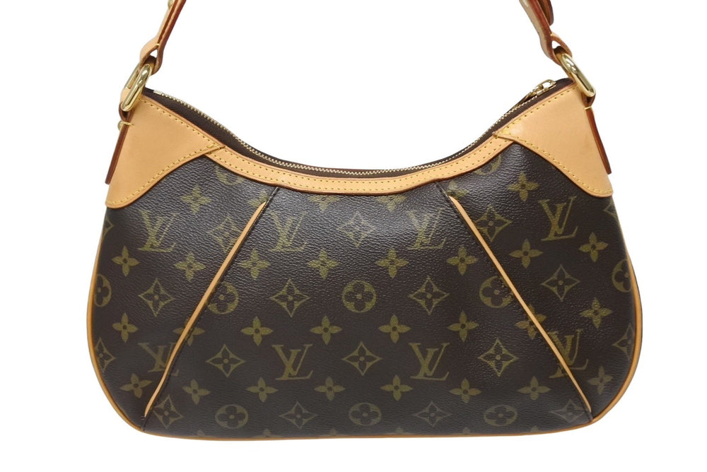 LOUIS VUITTON Monogram Thames PM Handbag One Shoulder M56384 Brown Gold Hardware Good Condition Used 4b008496
