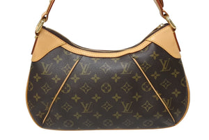 LOUIS VUITTON ルイヴィトン モノグラム テムズPM ハンドバッグ ワンショルダー M56384 ブラウン ゴールド金具 美品 中古 4b008496