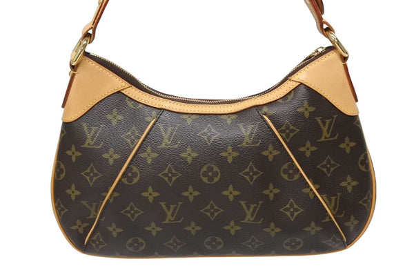 LOUIS VUITTON ルイヴィトン モノグラム テムズPM ハンドバッグ ワンショルダー M56384 ブラウン ゴールド金具 美品 中古 4b008496