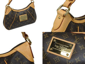 LOUIS VUITTON ルイヴィトン モノグラム テムズPM ハンドバッグ ワンショルダー M56384 ブラウン ゴールド金具 美品 中古 4b008496
