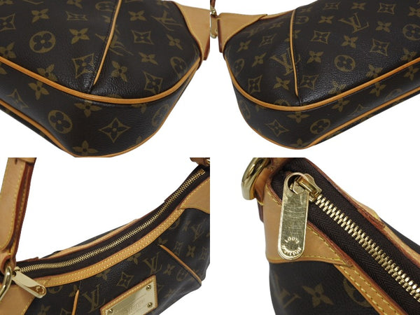 LOUIS VUITTON ルイヴィトン モノグラム テムズPM ハンドバッグ ワンショルダー M56384 ブラウン ゴールド金具 美品 中古 4b008496