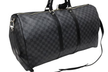 画像をギャラリービューアに読み込む, 極美品 LOUIS VUITTON ルイヴィトン キーポルバンドリエール55 ボストンバッグ N41413 ダミエグラフィット ブラック 中古 4b008504