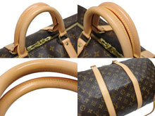 画像をギャラリービューアに読み込む, 極美品 LOUIS VUITTON ルイヴィトン モノグラム キーポルバンドリエール50 ブラウン M41416 ボストンバッグ 中古 4b008505