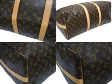 画像をギャラリービューアに読み込む, 極美品 LOUIS VUITTON ルイヴィトン モノグラム キーポルバンドリエール50 ブラウン M41416 ボストンバッグ 中古 4b008505