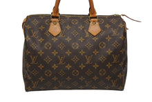 画像をギャラリービューアに読み込む, LOUIS VUITTON ルイヴィトン スピーディ30 ハンドバッグ M41526 モノグラムキャンバス ブラウン ゴールド金具 美品 中古 4b008506