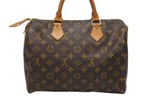 画像をギャラリービューアに読み込む, LOUIS VUITTON ルイヴィトン スピーディ30 ハンドバッグ M41526 モノグラムキャンバス ブラウン ゴールド金具 美品 中古 4b008506