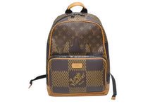画像をギャラリービューアに読み込む, 極美品 LOUIS VUITTON ルイヴィトン NIGO キャンパス バックパック N40380 モノグラム ダミエ ジャイアント LVスクエアード 中古 4b008508
