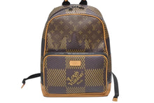 画像をギャラリービューアに読み込む, 極美品 LOUIS VUITTON ルイヴィトン NIGO キャンパス バックパック N40380 モノグラム ダミエ ジャイアント LVスクエアード 中古 4b008508