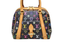 画像をギャラリービューアに読み込む, 極美品 LOUIS VUITTON ルイヴィトン モノグラムマルチカラー プリシラ M40097 ハンドバッグ ノワール ブラック ゴールド金具 中古 4b008510