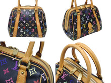 画像をギャラリービューアに読み込む, 極美品 LOUIS VUITTON ルイヴィトン モノグラムマルチカラー プリシラ M40097 ハンドバッグ ノワール ブラック ゴールド金具 中古 4b008510