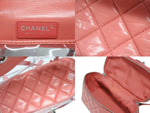 画像をギャラリービューアに読み込む, CHANEL シャネル チェーンバックパック リュック 25番台 ココマーク キルティング バニティ型 クリア ピンク系 美品 中古 4b008516