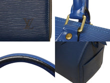 画像をギャラリービューアに読み込む, LOUIS VUITTON ルイヴィトン スピーディ30 エピ ハンドバッグ ボストンバッグ M43005 PVC レザー ブルー ゴールド金具 美品 中古 4b008518