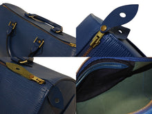 画像をギャラリービューアに読み込む, LOUIS VUITTON ルイヴィトン スピーディ30 エピ ハンドバッグ ボストンバッグ M43005 PVC レザー ブルー ゴールド金具 美品 中古 4b008518