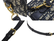 画像をギャラリービューアに読み込む, Christian Dior クリスチャンディオール Groove20 グルーヴ20 ハンドバッグ スモール M1364UTZQ ネイビー オブリーク 美品 中古 4b008519