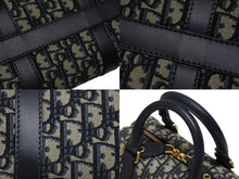 画像をギャラリービューアに読み込む, Christian Dior クリスチャンディオール Groove20 グルーヴ20 ハンドバッグ スモール M1364UTZQ ネイビー オブリーク 美品 中古 4b008519