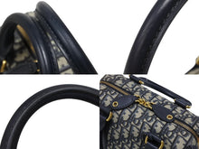 画像をギャラリービューアに読み込む, Christian Dior クリスチャンディオール Groove20 グルーヴ20 ハンドバッグ スモール M1364UTZQ ネイビー オブリーク 美品 中古 4b008519