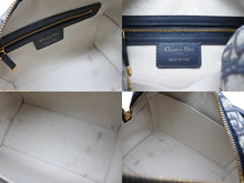 画像をギャラリービューアに読み込む, Christian Dior クリスチャンディオール Groove20 グルーヴ20 ハンドバッグ スモール M1364UTZQ ネイビー オブリーク 美品 中古 4b008519