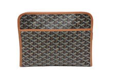 Load image into Gallery viewer, 新品未使用 GOYARD ゴヤール クラッチバッグ ジュバンス MM ポーチ ブラウン ゴヤールディンキャンバス シルバー金具 中古 4b008524