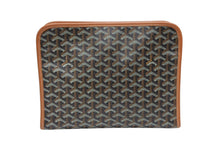 Load image into Gallery viewer, 新品未使用 GOYARD ゴヤール クラッチバッグ ジュバンス MM ポーチ ブラウン ゴヤールディンキャンバス シルバー金具 中古 4b008524