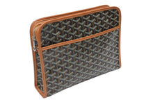 Load image into Gallery viewer, 新品未使用 GOYARD ゴヤール クラッチバッグ ジュバンス MM ポーチ ブラウン ゴヤールディンキャンバス シルバー金具 中古 4b008524