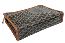 Load image into Gallery viewer, 新品未使用 GOYARD ゴヤール クラッチバッグ ジュバンス MM ポーチ ブラウン ゴヤールディンキャンバス シルバー金具 中古 4b008524