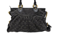 画像をギャラリービューアに読み込む, 極美品 LOUIS VUITTON ルイヴィトン ネオカヴィ MM ハンドバッグ M95351 モノグラム デニム ブラック 2WAY ゴールド金具 中古 4b008525