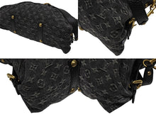 画像をギャラリービューアに読み込む, 極美品 LOUIS VUITTON ルイヴィトン ネオカヴィ MM ハンドバッグ M95351 モノグラム デニム ブラック 2WAY ゴールド金具 中古 4b008525