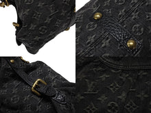 画像をギャラリービューアに読み込む, 極美品 LOUIS VUITTON ルイヴィトン ネオカヴィ MM ハンドバッグ M95351 モノグラム デニム ブラック 2WAY ゴールド金具 中古 4b008525