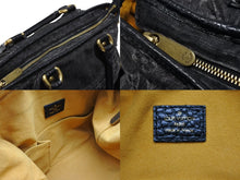 画像をギャラリービューアに読み込む, 極美品 LOUIS VUITTON ルイヴィトン ネオカヴィ MM ハンドバッグ M95351 モノグラム デニム ブラック 2WAY ゴールド金具 中古 4b008525