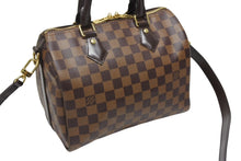 画像をギャラリービューアに読み込む, 新品同様 LOUIS VUITTON ルイヴィトン ダミエ エベヌ スピーディバンドリエール25 ハンドバッグ ブラウン N41368 中古 4b008529
