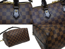 画像をギャラリービューアに読み込む, 新品同様 LOUIS VUITTON ルイヴィトン ダミエ エベヌ スピーディバンドリエール25 ハンドバッグ ブラウン N41368 中古 4b008529