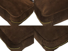 画像をギャラリービューアに読み込む, MIUMIU ミュウミュウ スエード ボー ハンドバッグ 5BB117 ブラウン エンボスロゴ イタリア製 ゴールド金具 美品 中古 4b008534