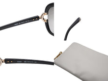 画像をギャラリービューアに読み込む, Chloe クロエ サングラス メガネ CE637S 001 サイズ 58◻︎17 135 プラスチック ゴールド金具 ブラック 美品 中古 4b008535