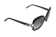 画像をギャラリービューアに読み込む, Chloe クロエ サングラス メガネ CE637S 001 サイズ 58◻︎17 135 プラスチック ゴールド金具 ブラック 美品 中古 4b008535