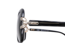 画像をギャラリービューアに読み込む, Chloe クロエ サングラス メガネ CE637S 001 サイズ 58◻︎17 135 プラスチック ゴールド金具 ブラック 美品 中古 4b008535