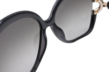 画像をギャラリービューアに読み込む, Chloe クロエ サングラス メガネ CE637S 001 サイズ 58◻︎17 135 プラスチック ゴールド金具 ブラック 美品 中古 4b008535