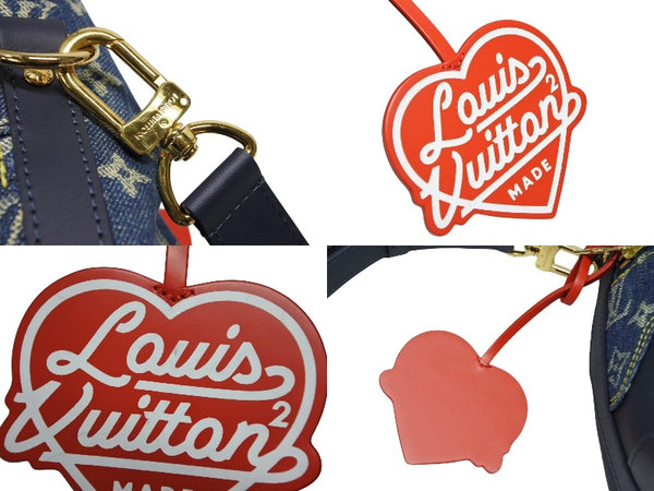 極美品 LOUIS VUITTON ルイヴィトン ジャパニーズ クルーザー ハンドバッグ M45970 モノグラム デニム NIGO 中古 4b008539